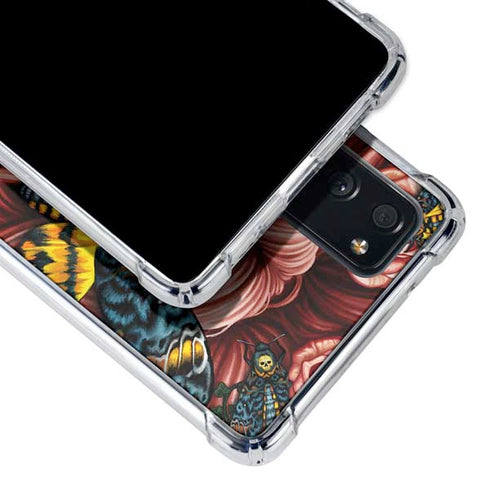 Gothic Woman and Death Moth Butterflies by Sarah Richter Galaxy S20 FE Clear Case